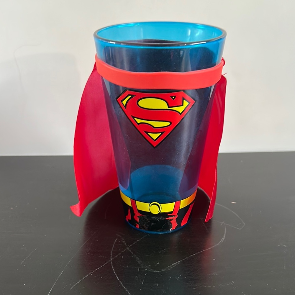 Superman Blue and Red Glass
